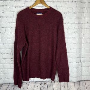 Pure Indigo BLUE BLUE JAPAN Burgundy Wool Blend Kid Moheir Sweater J5737